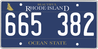 RI license plate 665382