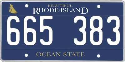 RI license plate 665383