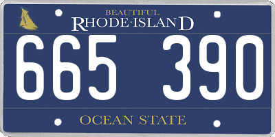 RI license plate 665390