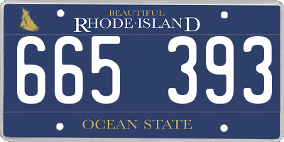 RI license plate 665393