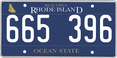 RI license plate 665396