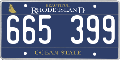 RI license plate 665399