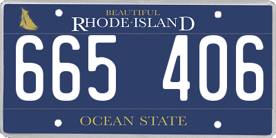 RI license plate 665406