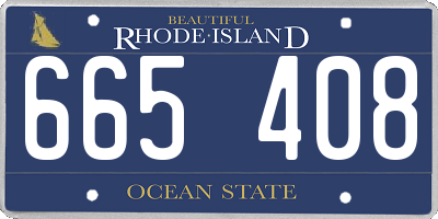 RI license plate 665408