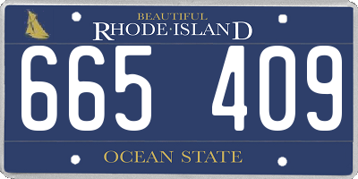 RI license plate 665409