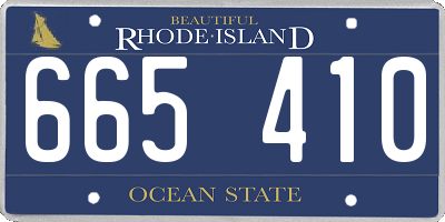 RI license plate 665410