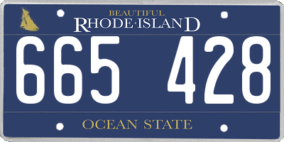 RI license plate 665428