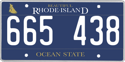 RI license plate 665438