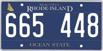 RI license plate 665448