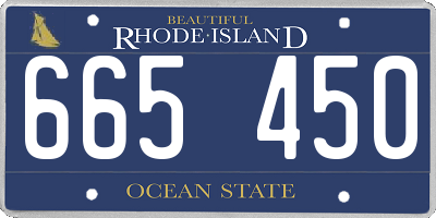 RI license plate 665450