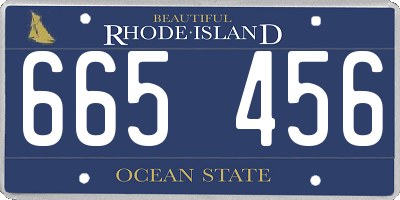 RI license plate 665456