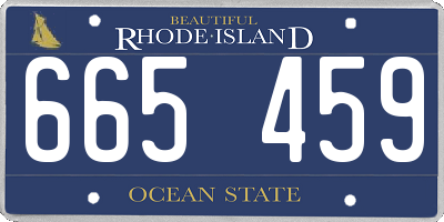 RI license plate 665459