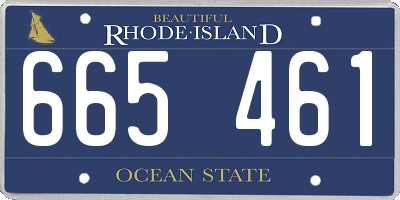 RI license plate 665461