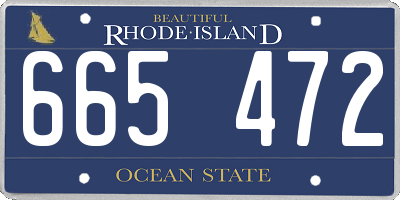 RI license plate 665472