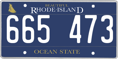 RI license plate 665473