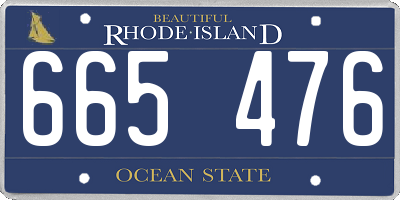 RI license plate 665476