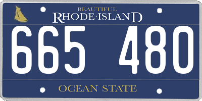 RI license plate 665480