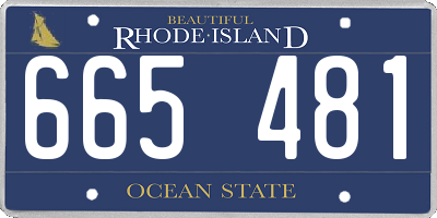 RI license plate 665481