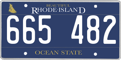 RI license plate 665482