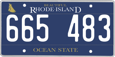 RI license plate 665483