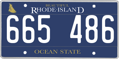 RI license plate 665486