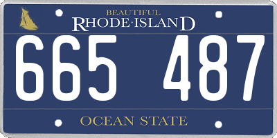RI license plate 665487