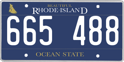 RI license plate 665488