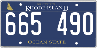 RI license plate 665490