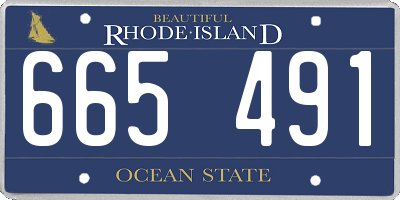 RI license plate 665491
