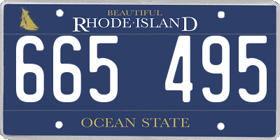 RI license plate 665495