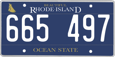 RI license plate 665497