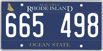 RI license plate 665498
