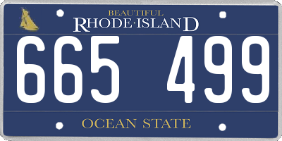 RI license plate 665499