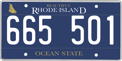 RI license plate 665501