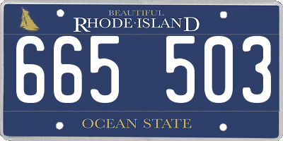 RI license plate 665503