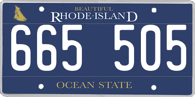 RI license plate 665505