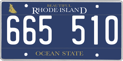 RI license plate 665510