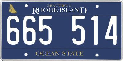 RI license plate 665514