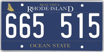 RI license plate 665515