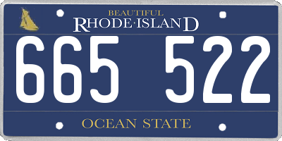 RI license plate 665522