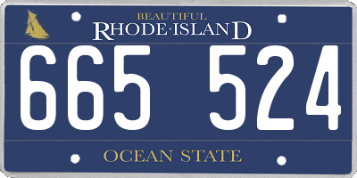 RI license plate 665524