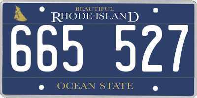 RI license plate 665527