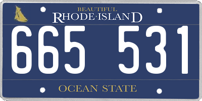 RI license plate 665531