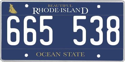 RI license plate 665538