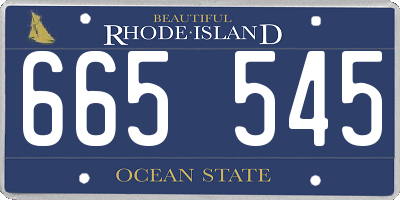RI license plate 665545