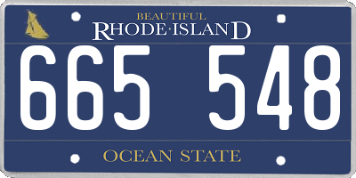 RI license plate 665548