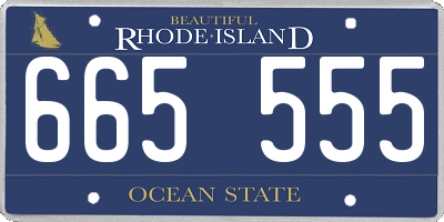 RI license plate 665555