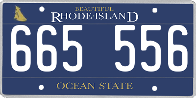 RI license plate 665556
