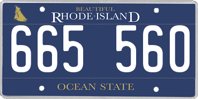 RI license plate 665560