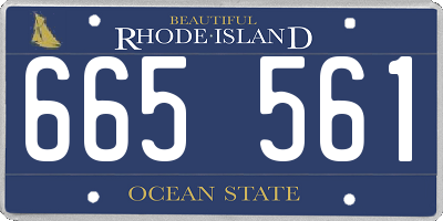 RI license plate 665561